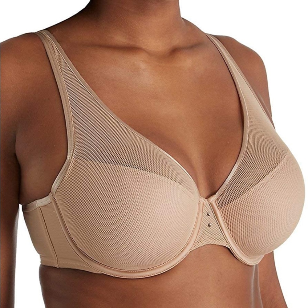 Curvy Couture NEW 44C Bombshell Nude Diamond Net High Apex Bra